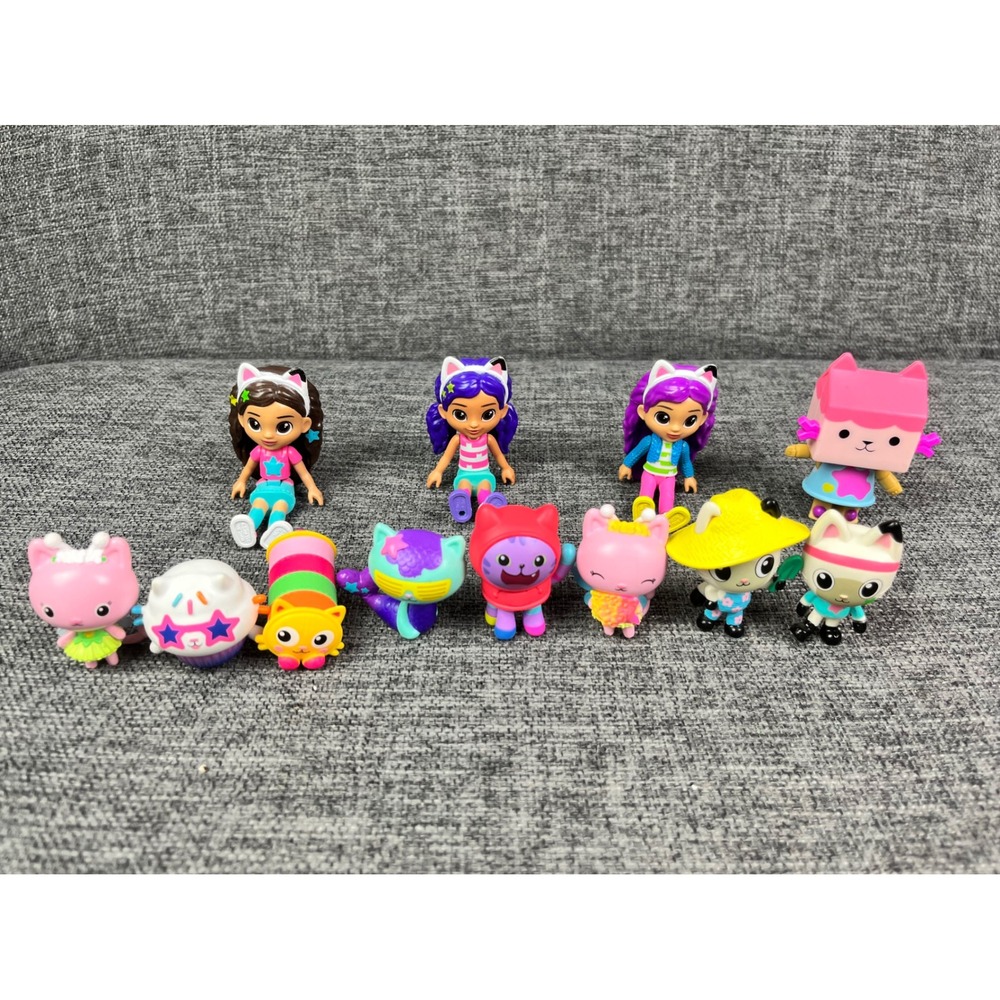 Gabbys Dollhouse Figure Lot Pandy Paws Cakey MerCat Kitty Fairy 12pc Set